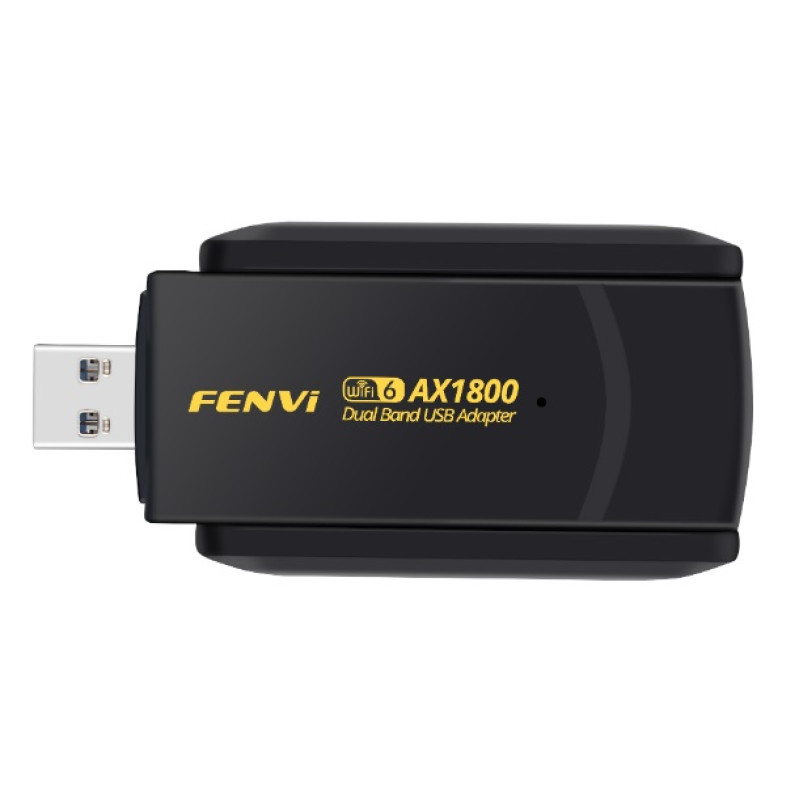 Мережевий адаптер USB 3.0 Fenvi FU-AX1800, Black, WiFi 6, до 1200 Мбіт/с, MT7921