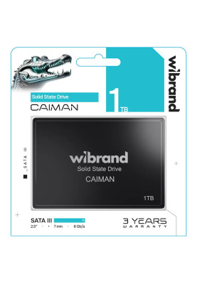 Твердотільний накопичувач SSD 1Tb, Wibrand Caiman, SATA3, 2.5", 3D TLC, 550/460 МБ/с (WI2.5SSD/CA1TBST)