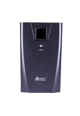 Джерело безперебійного живлення SVC SL-3KL-LCD, Black, 3000 ВА, 2400 Вт, 3xShuko / 1xC13 (Bypass), LCD екран, USB, AVR, правильна синусоїда, без батарей, під зовнішні акумулятори (48V), 455x195x330 мм, 20.6 кг