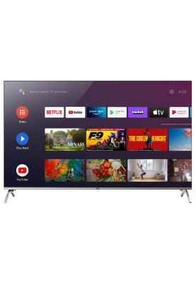 Телевізор 55" ERGO 55GUS8555, QLED 4K HD, 3840x2160, 60 Гц, Smart TV, Android 11.0, DVB-T2/S2/C, 4xHDMI, 2xUSB, VESA (200x200)