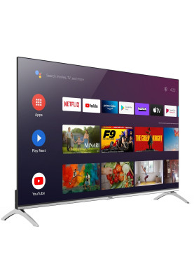 Телевізор 55" ERGO 55GUS8555, QLED 4K HD, 3840x2160, 60 Гц, Smart TV, Android 11.0, DVB-T2/S2/C, 4xHDMI, 2xUSB, VESA (200x200)