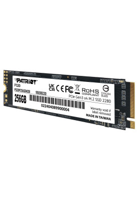 Твердотільний накопичувач SSD 256Gb, Patriot P320, PCI-E 3.0 x4, M.2 2280, 3D TLC, 2200/1200 МБ/с (P320P256GM28)