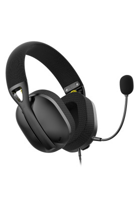 Навушники Hator Hyperpunk 2, Black, 3.5 мм, мікрофон, динаміки 50 мм з неодимовим магнітом, 64 Ом, 114 дБ, 1 м + 1.5 м (HTA-815)