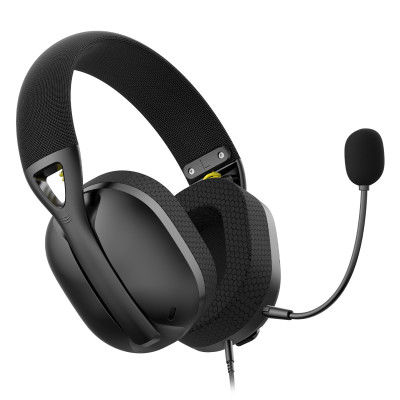 Навушники Hator Hyperpunk 2, Black, 3.5 мм, мікрофон, динаміки 50 мм з неодимовим магнітом, 64 Ом, 114 дБ, 1 м + 1.5 м (HTA-815)