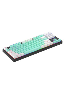 Клавіатура Hator Rockfall 2 Mecha, Signature Edition Black/Mint/White, USB, механічна (перемикачі Aurum "Orange"), RGB підсвічування з індивідуальним налаштуванням кожної кнопки (HTK-520-BMW)