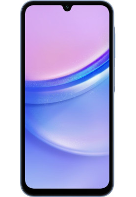 Смартфон Samsung Galaxy A15 Blue, 2 Nano-SIM, 6.5" (2340x1080, AMOLED), Mediatek Helio G99, 8GB, 256GB, microSD, 4G, WiFi, BT, NFC, Type-C, 5000 mAh, Android 14 (SM-A155FZBIEUC)
