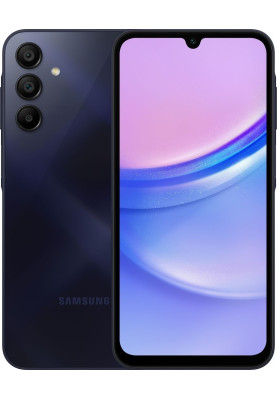 Смартфон Samsung Galaxy A15 Black, 2 Nano-SIM, 6.5" (2340x1080, AMOLED), Mediatek Helio G99, 8GB, 256GB, microSD, 4G, WiFi, BT, NFC, Type-C, 5000 mAh, Android 14 (SM-A155FZKIEUC)