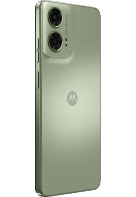 Смартфон Motorola G24, Ice Green, 4G, 2 NanoSIM, 6.56" (1612х720, IPS, 90 Гц), MediaTek Helio G85 (8 ядер), Mali-G52 MP2, 4Gb, 128Gb, NFC, WiFi 5, Bluetooth 5.0, 50Mp + 8Mp, Type-C, 5000 mAh (15 Вт), Android 14