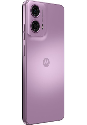 Смартфон Motorola G24, Pink Lavender, 4G, 2 NanoSIM, 6.56" (1612х720, IPS, 90 Гц), MediaTek Helio G85 (8 ядер), Mali-G52 MP2, 4Gb, 128Gb, NFC, WiFi 5, Bluetooth 5.0, 50Mp + 8Mp, Type-C, 5000 mAh (15 Вт), Android 14