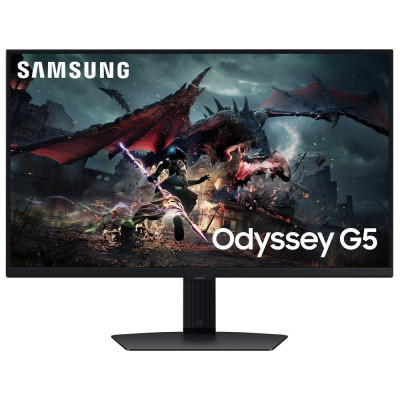 Монітор 27" Samsung Odyssey G50D, Black, IPS, 2560x1440 (16:9), 1 мс, 180 Гц, 350 кд/м², 1000:1, 178°/178°, HDMI/DP, VESA 100x100 мм, FreeSync (LS27DG500EIXCI)