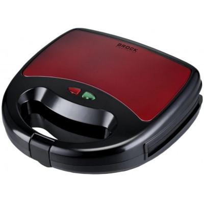 Мультимейкер Brock SSM 6004 RD, Red, 750W, 4 панелі: сендвічі; гриль; віденські вафлі; печиво "горішки", захист від перегріву, індикатор нагріву