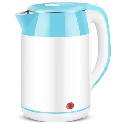 Електрочайник Brock WK 5521 WH, White/Blue, 1500W, 1.8л, дисковий, індикатор рівня води, подвійна стінка