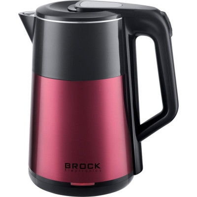 Електрочайник Brock WK 5520 RD, Black/Red, 1500W, 1.8л, дисковий, індикатор рівня води, подвійна стінка