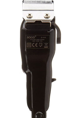 Машинка для стрижки Sogo SS-3525, Black, 12W, живлення від мережі, 4 насадки, к комплекті щіточка для чищення, гребінець, ножиці, масло