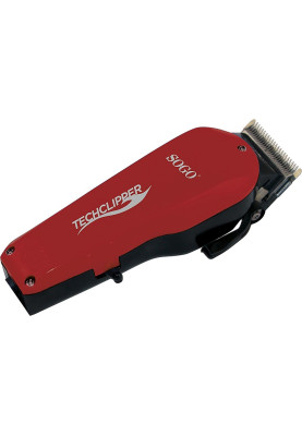 Машинка для стрижки Sogo SS-3525-R, Red, 12W, живлення від мережі, 4 насадки, к комплекті щіточка для чищення, гребінець, ножиці, масло