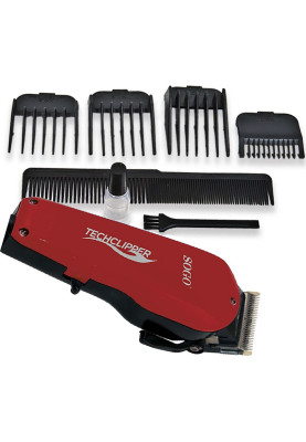 Машинка для стрижки Sogo SS-3525-R, Red, 12W, живлення від мережі, 4 насадки, к комплекті щіточка для чищення, гребінець, ножиці, масло