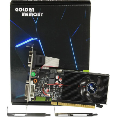 Відеокарта GeForce GT730, Golden Memory, 4Gb GDDR3, 128-bit, VGA/DVI/HDMI, 700/1333 MHz, Low Profile (GT730LPD34G128bit)