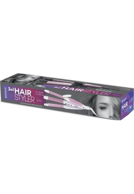 Стайлер Brock HC 3001 WH, White, 50W, до 200°C, 3в1 випрямляч, гофре та щипці, керамічна поверхня нагрівального елемента, діаметр 32мм