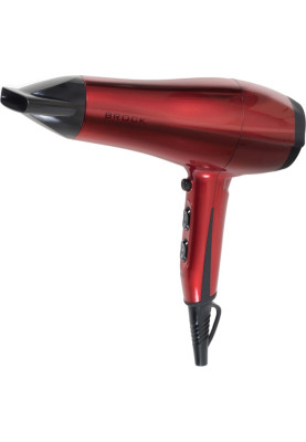 Фен Brock HD 8201 RD, Red, 2200W, 2 швидкості, 3 темпер. режиму, холодне повітря, концентратор, іонізація