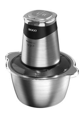 Подрібнювач Sogo SS-5262, Inox, 500W, ємність 1.8л, 2 швидкості, 4 леза, чаша з нержавіючої сталі, насадка для очищення часника