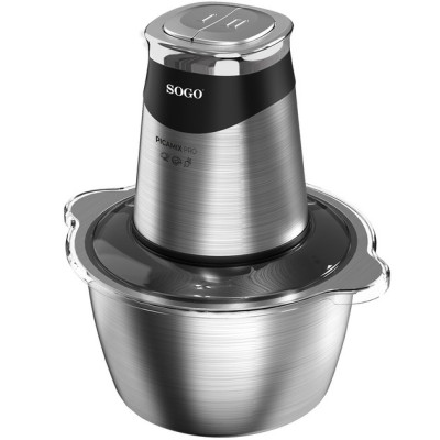 Подрібнювач Sogo SS-5262, Inox, 500W, ємність 1.8л, 2 швидкості, 4 леза, чаша з нержавіючої сталі, насадка для очищення часника