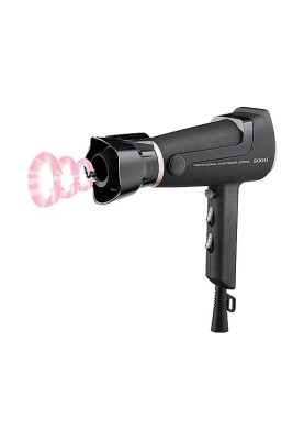 Фен Sogo SS-3670, Black, 2000W, 2 швидкості, 3 темпер. режиму, холодне повітря, концентратор, діфузор, підставка для фену
