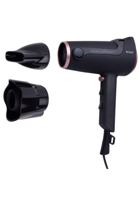 Фен Sogo SS-3670, Black, 2000W, 2 швидкості, 3 темпер. режиму, холодне повітря, концентратор, діфузор, підставка для фену