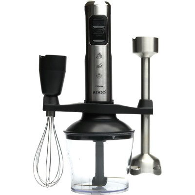 Блендер Sogo SS-14480, Black/Inox, 1500W, занурювальний, 23 швидкості з плавним регулюванням, екстра довга насадка подрібнювач 25см з 4 лезами, мірна склянка 800мл, подрібнювач 650мл Блендер Sogo SS-14480, Black/Inox, 1500W, занурювальний, 23 швидкості з плавним регулюванням, екстра довга насадка подрібнювач 25см з 4 лезами, мірна склянка 800мл, подрібнювач 650мл