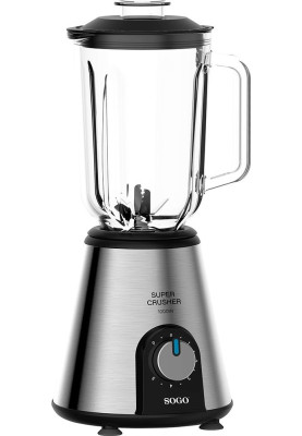 Блендер стаціонарний Sogo SS-5530, Black, 1000W, 5 швидкостей, чаша 1.5л зі скла, 6 рівнів лез