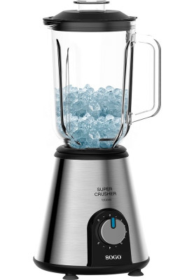 Блендер стаціонарний Sogo SS-5530, Black, 1000W, 5 швидкостей, чаша 1.5л зі скла, 6 рівнів лез