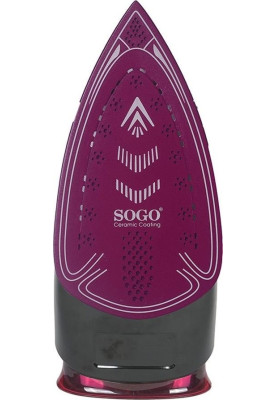 Праска Sogo SS-6330-PU, Black/Purple, 2800W, кераміка, паровий удар 60г/хв, постійний пар 30г/хв, резервур 400мл, захист від кальцинації, антикрапля, автоматичне відключення