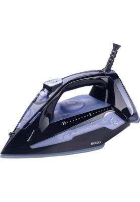 Праска Sogo SS-6330-L, Black/Blue, 2800W, кераміка, паровий удар 60г/хв, постійний пар 30г/хв, резервур 400мл, захист від кальцинації, антикрапля, автоматичне відключення