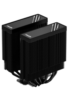 Кулер для процесора ID-Cooling FROZN A620 Black, 2x120 мм, 6 теплових трубок, алюміній/мідь, Intel: 1700, 1200, 1150, 1151, 1155, 1156, AMD: AM4/AM5, 500±200 ~ 2000±10% об/мин, 29.85dB(A) Max, 154х120х140 мм, 4-pin PWM, до 270 Вт