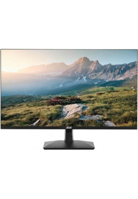 Монітор 23.8" 2E E2424B, Black, WLED, VA, 1920x1080 (16:9), 6.5 мс, 100 Гц, 230 кд/м², 4000:1, 178°/178°, VGA/HDMI, VESA 100x100 мм, зовнішній БЖ (2E-E2424B-01.UA)
