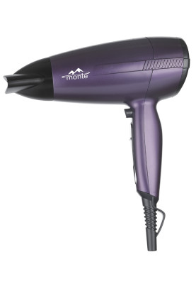 Фен Monte MT-5218 V, Violet, 2000W, 3 швидкості, 3 темпер. режиму, холодне повітря, концентратор