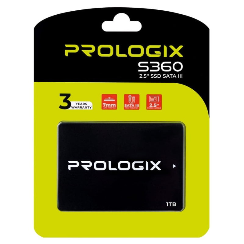 Твердотільний накопичувач SSD 1Tb, ProLogix S360, SATA3, 2.5", 3D TLC, 530/510 МБ/с (PRO1000GS360)