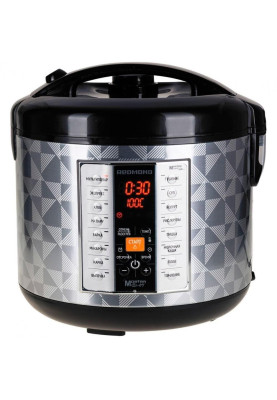 Мультиварка Redmond RMC-M26, Inox/Black, 830W, чаша 5л, дисплей, програм 16, антипригарне покриття, електронне керування, книга рецептів, черпак