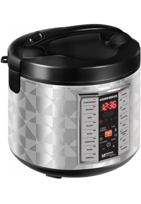 Мультиварка Redmond RMC-M26, Inox/Black, 830W, чаша 5л, дисплей, програм 16, антипригарне покриття, електронне керування, книга рецептів, черпак