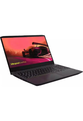 Ноутбук Lenovo IdeaPad Gaming 3 15ACH6, Shadow Black, 15.6" (1920х1080, IPS), Ryzen 5 5500H (6x3.6-4.2 GHz), 16Gb DDR4, 512Gb NVMe, GeForce RTX 2050 (4Gb), WiFi 5, Bluetooth 5.0, Web, 1xType-C / 2xUSB 3.0, HDMI, 45 Wh, Без ОС (82K202BMRA)