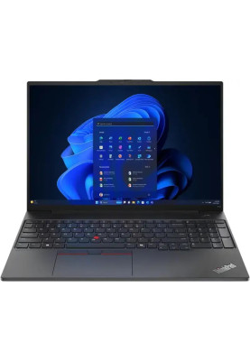 Ноутбук Lenovo ThinkPad E16 Gen 2, Black, 16" (1920x1200, IPS), Ryzen 5 7535HS (6x3.3-4.55 GHz), 32Gb DDR5, 1Tb NVMe, Radeon 660M, WiFi 6E, Bluetooth 5.3, Web, 2xType-C / 2xUSB 3.0, HDMI, 57 Wh, Без ОС (21M5001TRA)