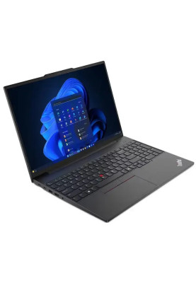 Ноутбук Lenovo ThinkPad E16 Gen 2, Black, 16" (1920x1200, IPS), Ryzen 5 7535HS (6x3.3-4.55 GHz), 32Gb DDR5, 1Tb NVMe, Radeon 660M, WiFi 6E, Bluetooth 5.3, Web, 2xType-C / 2xUSB 3.0, HDMI, 57 Wh, Без ОС (21M5001TRA)