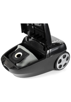 Пилосос Eisen EVC-840BG ECO, Black, 900W, багаторазовий мішок, об'єм пилозбірника 4л, універсальна щітка підлога/килим; 2в1 для м'яких меблів і щілинна, HEPA-фільтр, який можна мити, регулювання потужності на корпусі
