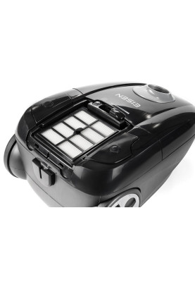 Пилосос Eisen EVC-840BG ECO, Black, 900W, багаторазовий мішок, об'єм пилозбірника 4л, універсальна щітка підлога/килим; 2в1 для м'яких меблів і щілинна, HEPA-фільтр, який можна мити, регулювання потужності на корпусі