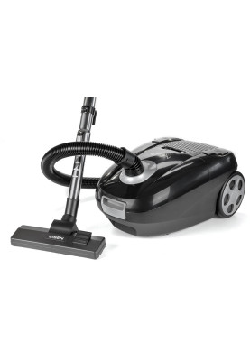 Пилосос Eisen EVC-840BG ECO, Black, 900W, багаторазовий мішок, об'єм пилозбірника 4л, універсальна щітка підлога/килим; 2в1 для м'яких меблів і щілинна, HEPA-фільтр, який можна мити, регулювання потужності на корпусі