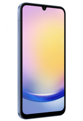Смартфон Samsung Galaxy A25 5G (A256), Blue, 6.5" (2340x1080, 120 Гц, Super AMOLED), Exynos 1280 (8 ядер), Mali-G68 MP4, 8Gb, 256GB, microSD, 50/8/2Mp + 13Mp, WiFi 5, Bluetooth 5.3, NFC, Type-C, 5000 mAh (25 Вт), Android 14 (SM-A256BZBHEUC)