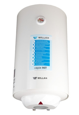 Водонагрівач Willer EV30R-HIT, White, 1500W, 30л, вертикальний, мокрий ТЕН, механічне керування, зовнішній терморегулятор, бак титанокварцова емаль, C, 57х34х35.2см