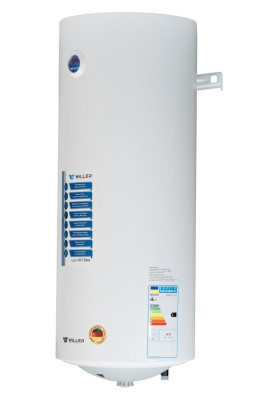 Водонагрівач Willer EV80SR-HIT Slim, White, 2000W, 80л, вертикальний, мокрий ТЕН, механічне керування, зовнішній терморегулятор, бак титанокварцова емаль, C, 103х38.5х39.7см