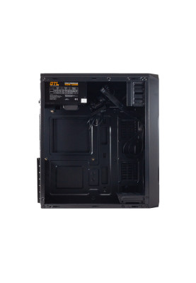 Корпус GTL T1638+ Black, 400W, Mini Tower, Micro ATX / Mini ITX, 2xUSB 2.0, 370x176x410 мм, 0.4 мм, 2.6 кг