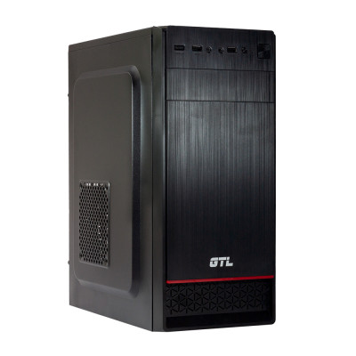 Корпус GTL T1610+ Black, 500W, Mini Tower, Micro ATX / Mini ITX, 2xUSB 2.0, 370x176x410 мм, 0.4 мм, 2.6 кг
