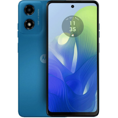 Смартфон Motorola G04, Satin Blue, 2 Nano-SIM, 6.56" (1612х720, IPS), Unisoc Tiger T606 (8x1.6GHz), RAM 4GB, ROM 64GB, MicroSD (до 1 ТБ), GPS, WiFi, Bluetooth, 16Mp + 5Mp, 5000 mAh, Type-C, IP52, Android 14 (PB130045RS)